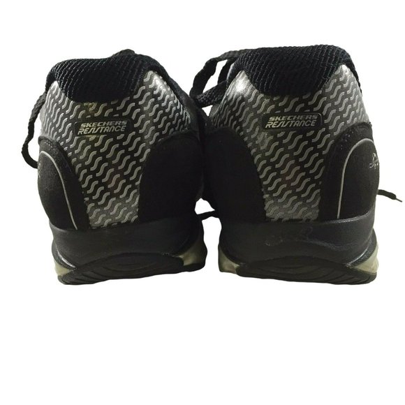 Skechers Sport Women's Resistance Runner Sneaker Shape Ups 10 Black Gray Kinetic - Picture 5 of 12